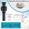 imagegotonovo Bathroom Sink Faucet Single Hole Double Cross Handle Knobs Lavatory Vessel Sink Mixer Tap Bathroom Faucet with Pop up Drain and Deck Cover Plate Polish GoldBrushed Nickel