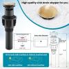 imagegotonovo Bathroom Sink Faucet Single Hole Double Cross Handle Knobs Lavatory Vessel Sink Mixer Tap Bathroom Faucet with Pop up Drain and Deck Cover Plate Polish GoldAntique Brass