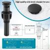 imagegotonovo Bathroom Sink Faucet Single Hole Double Cross Handle Knobs Lavatory Vessel Sink Mixer Tap Bathroom Faucet with Pop up Drain and Deck Cover Plate Polish GoldMatte Black