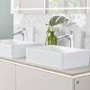 imagegotonovo Tall Bathroom Faucets for Sink 1 Hole Single Handle Modern Vessel Sink Faucets Waterfall Spout with Water Hoses Solid Brass Vanity Bar Deck Mount with Pop Up Drain Matte BlackPolish Chrome