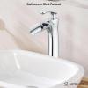 imagegotonovo Tall Bathroom Faucets for Sink 1 Hole Single Handle Modern Vessel Sink Faucets Waterfall Spout with Water Hoses Solid Brass Vanity Bar Deck Mount with Pop Up Drain Matte BlackPolish Chrome
