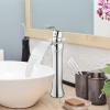 imagegotonovo Waterfall Vessel Sink Faucet for Sink 1 HoleSingle Handle Tall Bathroom Sink FaucetBrass Waterfall Bathroom Faucet Arc Body Mixer Tap with Pop Up Drain and Supply LinePolish GoldPolish Chrome