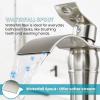 imagegotonovo Waterfall Vessel Sink Faucet for Sink 1 HoleSingle Handle Tall Bathroom Sink FaucetBrass Waterfall Bathroom Faucet Arc Body Mixer Tap with Pop Up Drain and Supply LinePolish GoldBrushed Nickel