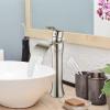 imagegotonovo Waterfall Vessel Sink Faucet for Sink 1 HoleSingle Handle Tall Bathroom Sink FaucetBrass Waterfall Bathroom Faucet Arc Body Mixer Tap with Pop Up Drain and Supply LinePolish GoldBrushed Nickel