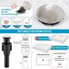 imagegotonovo Waterfall Vessel Sink Faucet for Sink 1 HoleSingle Handle Tall Bathroom Sink FaucetBrass Waterfall Bathroom Faucet Arc Body Mixer Tap with Pop Up Drain and Supply LinePolish GoldBrushed Nickel