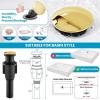 imagegotonovo Waterfall Vessel Sink Faucet for Sink 1 HoleSingle Handle Tall Bathroom Sink FaucetBrass Waterfall Bathroom Faucet Arc Body Mixer Tap with Pop Up Drain and Supply LinePolish GoldPolish Gold