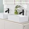 imagegotonovo Waterfall Vessel Sink Faucet for Sink 1 HoleSingle Handle Tall Bathroom Sink FaucetBrass Waterfall Bathroom Faucet Round Body Mixer Tap with Pop Up Drain and Supply LineMatte BlackMatte Black