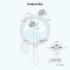 imagegotonovo Bathroom Shower Head Kit High Pressure Combo System Shower Faucet 5 Modes ABS Handheld Spray Shower Trim Kit Valve Included Dual Shower Head without Tub Spout Polished Chrome