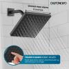 imagegotonovo Shower Head and Handle Set Shower Faucet Set Shower Mixer Complete Combo Set Tub Shower Trim Kit Black including Shower Valve 6quot Shower Head Matte Black