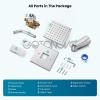 imagegotonovo Shower Head and Handle Set Shower Faucet Set Shower Mixer Complete Combo Set Tub Shower Trim Kit including Shower Valve 6quot Shower Head Polish Chrome