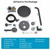 imagegotonovo 10 Inch Round Rain Shower System Wall Mounted Bathroom Mixer Combo Set High Pressure Shower Head with Rough in Valve Round Handheld Matte BlackOil Rubbed Bronze