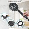 imagegotonovo 10 Inch Round Rain Shower System Wall Mounted Bathroom Mixer Combo Set High Pressure Shower Head with Rough in Valve Round Handheld Matte BlackOil Rubbed Bronze