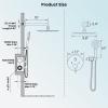 imagegotonovo 10 Inch Round Rain Shower System Wall Mounted Bathroom Mixer Combo Set High Pressure Shower Head with Rough in Valve Round Handheld Matte BlackOil Rubbed Bronze