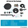 imagegotonovo 10 Inch Round Rain Shower System Wall Mounted Bathroom Mixer Combo Set High Pressure Shower Head with Rough in Valve Round Handheld Matte BlackMatte Black