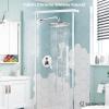 imagegotonovo 10 Inch Wall Mount Shower Faucet Set ABS Round Rain Shower Head with Handheld Spray Bathroom Shower System with Pressure Balance Valve Hot and Cold Water Polish ChromePolish Chrome