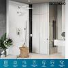 imagegotonovo Bathroom Shower Faucet Set Push Button Diverter Rainfall Showerhead and Handheld Set Shower Trim Kit Wall Mounted 10 Inch Showerhead with 6 Inch Head Brushed GoldBrushed Nickel