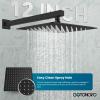imagegotonovo Bathroom Shower Faucet Set Push Button Diverter Rainfall Showerhead and Handheld Set Shower Trim Kit Wall Mounted 10 Inch Showerhead with 6 Inch Head Brushed GoldMatte Black