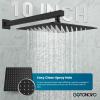 imagegotonovo Bathroom Shower Faucet Set Push Button Diverter Rainfall Showerhead and Handheld Set Shower Trim Kit Wall Mounted 10 Inch Showerhead with 6 Inch Head Brushed GoldMatte Black