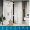 imagegotonovo Bathroom Shower Faucet Set Push Button Diverter Rainfall Showerhead and Handheld Set Shower Trim Kit Wall Mounted 10 Inch Showerhead with 6 Inch Head Brushed GoldBrushed Nickel