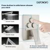 imagegotonovo Bathroom Shower Faucet Set Push Button Diverter Rainfall Showerhead and Handheld Set Shower Trim Kit Wall Mounted 10 Inch Showerhead with 6 Inch Head Brushed GoldBrushed Nickel