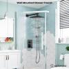 imagegotonovo Matte Black Shower System Set 10 Inch Shower Head with ABS Handheld Spray AntiScald Pressure Balance Valve Modern Luxury Rain Roughin Valve Body and Trim Kit