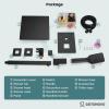 imagegotonovo Matte Black Shower System Set 10 Inch Shower Head with ABS Handheld Spray AntiScald Pressure Balance Valve Modern Luxury Rain Roughin Valve Body and Trim Kit