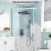 imagegotonovo Oil Rubbed Bronze Shower System Combo Set 10 Inch Shower Head with ABS Handheld Spray Modern Luxury Rain Roughin Valve Body and Trim Kit AntiScald Pressure Balance Valve