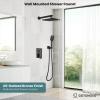 imagegotonovo Oil Rubbed Bronze Shower System Combo Set 10 Inch Shower Head with ABS Handheld Spray Modern Luxury Rain Roughin Valve Body and Trim Kit AntiScald Pressure Balance Valve