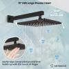 imagegotonovo Oil Rubbed Bronze Shower System Combo Set 10 Inch Shower Head with ABS Handheld Spray Modern Luxury Rain Roughin Valve Body and Trim Kit AntiScald Pressure Balance Valve