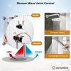 imagegotonovo Shower System 10 Inch Round Rainfall Showerhead Wall Mounted High Pressure Shower Faucet Set Fixture Combo with Rough in Valve and Cylindrical Handheld Spray Oil Rubbed BronzePolish Chrome