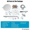 imagegotonovo Shower System 10 Inch Round Rainfall Showerhead Wall Mounted High Pressure Shower Faucet Set Fixture Combo with Rough in Valve and Cylindrical Handheld Spray Oil Rubbed BronzePolish Chrome