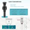 imagegotonovo Waterfall 4 Inch Centerset Bathroom Sink Faucet 2 Handle Basin Faucets 2 or 3 Hole Deck Mount with Pop Up Drain Included Lavatory Modern Mixer Tap Vanity Faucet Brushed NickelMatte Black