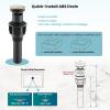imagegotonovo Waterfall 8 inch Widespread Bathroom Faucet Set Bathroom Sink Faucet 3 Hole 2 Handle Vanity Lavatory Deck Mount with Pop Up Drain and Water Supply Lines Round Body Matte Black ampamp Brushed GoldBrushed Gold