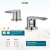 imagegotonovo Waterfall 8 inch Widespread Bathroom Faucet Set Bathroom Sink Faucet 3 Hole 2 Handle Vanity Lavatory Deck Mount with Pop Up Drain and Water Supply Lines Round Body Matte Black ampamp Brushed GoldBrushed Nickel