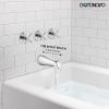 imagegotonovo 3 Handle Tub Shower Faucet Set Dual Shower Head and Handle Set Bathtub and Shower Faucet ComboShower System with Tub SpoutWall Mount Tub Shower Trim Kit Brushed NickelPolished Chrome