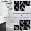 imagegotonovo 3 Handle Tub Shower Faucet Set Dual Shower Head and Handle Set Bathtub and Shower Faucet ComboShower System with Tub SpoutWall Mount Tub Shower Trim Kit Brushed NickelBrushed Nickel