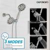 imagegotonovo 3 Handle Tub Shower Faucet Set Dual Shower Head and Handle Set Bathtub and Shower Faucet ComboShower System with Tub SpoutWall Mount Tub Shower Trim Kit Brushed NickelBrushed Nickel