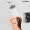 imagegotonovo 3 Handle Tub Shower Faucet Set Tub and Shower Faucet ComboBathtub Faucet Set with 6 Settings Shower Head and Waterfall Tub Spout Tub and Shower Trim Kit Tub Shower Fixture Matte BlackPolished Chrome