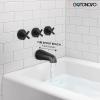 imagegotonovo 3 Handle Tub Shower Faucet Set Tub and Shower Faucet ComboBathtub Faucet Set with 6 Settings Shower Head and Waterfall Tub Spout Tub and Shower Trim Kit Tub Shower Fixture Matte BlackMatte Black