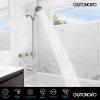 imagegotonovo 3 Handle Tub Shower Faucet SetShower System with Tub SpoutShower Head and Handle Set with 6 Settings Handheld Spray Tub and Shower Faucet Combo Wall Mount Tub Shower Fixture Polished ChromeBrushed Nickel