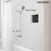 imagegotonovo 3 Handle Tub Shower Faucet SetShower System with Tub SpoutShower Head and Handle Set with 6 Settings Handheld Spray Tub and Shower Faucet Combo Wall Mount Tub Shower Fixture Polished ChromePolished Chrome