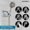 imagegotonovo 3 Handle Tub Shower Faucet SetShower System with Tub SpoutShower Head and Handle Set with 6 Settings Handheld Spray Tub and Shower Faucet Combo Wall Mount Tub Shower Fixture Polished ChromeBrushed Nickel