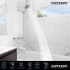 imagegotonovo 3 Handle Tub Shower Faucet SetShower System with Tub SpoutShower Head and Handle Set with 6 Settings Handheld Spray Tub and Shower Faucet Combo Wall Mount Tub Shower Fixture Polished ChromePolished Chrome