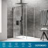 imagegotonovo Bathroom Rain Shower Combo Set Ceiling Mount with Handheld Spray High Pressure Luxury Mixer Trim Kit with Roughin Valve 2 Function 12 inch Shower Head Matte BlackMatte Black