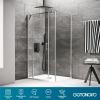 imagegotonovo Bathroom Rain Shower Combo Set Ceiling Mount with Handheld Spray High Pressure Luxury Mixer Trim Kit with Roughin Valve 2 Function 12 inch Shower Head Matte BlackMatte Black