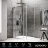 imagegotonovo Bathroom Rain Shower Combo Set Ceiling Mount with Handheld Spray High Pressure Luxury Mixer Trim Kit with Roughin Valve 2 Function 12 inch Shower Head Matte BlackMatte Black