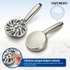 imagegotonovo Bathroom Shower Head Kit High Pressure Combo System Shower Faucet 6 Modes ABS Handheld Spray Shower Trim Kit Valve Included Shower Head and Handle Set Brushed GoldBrushed Nickel