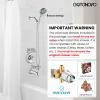 imagegotonovo Bathroom Shower Head Kit High Pressure Combo System Shower Faucet 6 Modes ABS Handheld Spray Shower Trim Kit Valve Included Shower Head and Handle Set Brushed GoldPolished Chrome