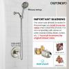 imagegotonovo SingleHandle Shower Faucet Set Shower Kit with Valve Shower Head and Handle Set Shower Trim Kit with 6 Modes ABS Handheld Shower Fixtures Shower Valve and Trim Kit Brushed GoldBrushed Nickel