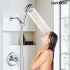 imagegotonovo SingleHandle Shower Faucet Set Shower Kit with Valve Shower Head and Handle Set Shower Trim Kit with 6 Modes ABS Handheld Shower Fixtures Shower Valve and Trim Kit Brushed GoldPolished Chrome